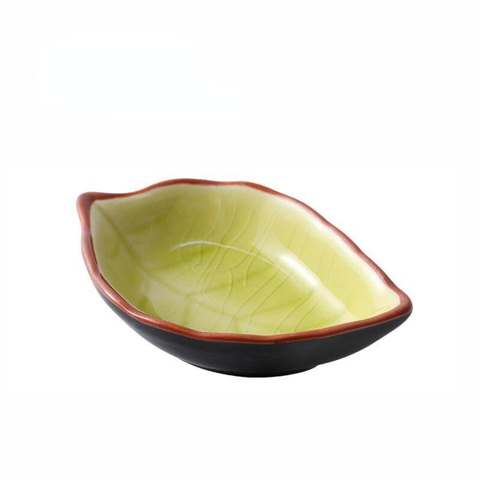Leaf-Shaped Ceramic Seasoning Dish Set: Elevate Your Culinary Experience