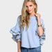 Flared Sleeve Lotus Blossom Summer Blouse