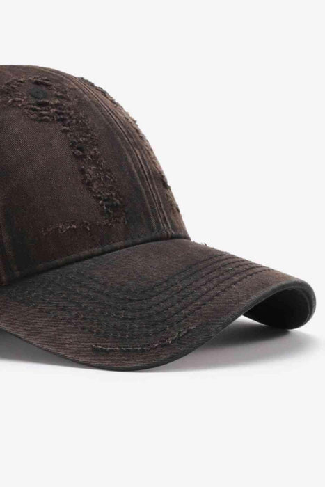Urban Distressed Cotton Baseball Hat with Adjustable Circumference