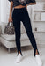 Chic Ribbed High Waist Leggings for Effortless Style Enhancement