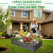 Galvanized Steel Raised Garden Bed Kit with Quick Setup and Spacious Growing Area
