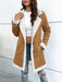 Chic Buttoned Long Coat with Lapel Collar: Fashionable and Cozy Outerwear for Winter