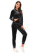 Ribbed Texture Zip-Up Hooded Jacket and Pants Set