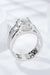 Radiant 1 Carat Moissanite Sterling Silver Ring with Platinum Finish