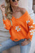 Cozy Blossom Distressed Knit Pullover