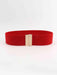 Chic Elastic Belt with Sleek Alloy Buckle - A Stylish Addition for Any Ensemble