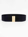 Chic Elastic Belt with Sleek Alloy Buckle - A Stylish Addition for Any Ensemble