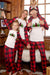 Holiday Elegance Graphic Tee and Tartan Trouser Combo for Festive Gatherings