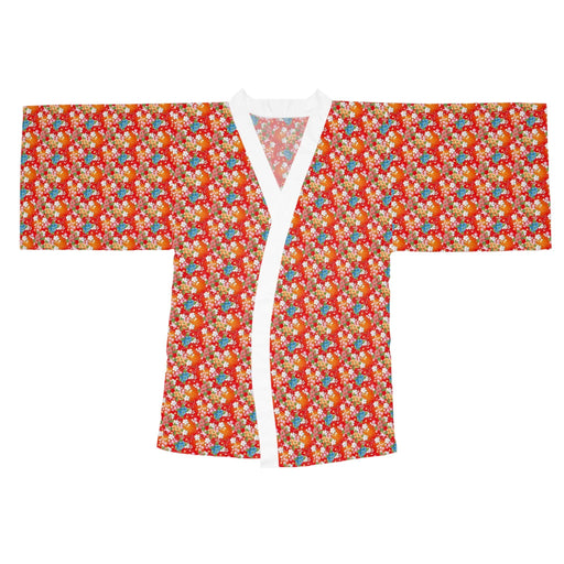 Chic Japanese Blossom Kimono with Elegant Bell Sleeves: A Stylish Statement Piece