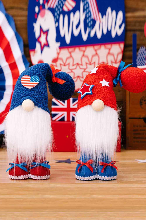 Red, White, and Blue Gnome Partners - Fun Fourth of July Decoration Set