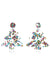 Festive Acrylic Christmas Tree Dangle Earrings