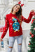 Sparkling Penguin Reversible Holiday Sweater