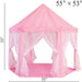 Enchanted Princess Castle Play Tent with Twinkling LED Star Lights