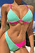 Beach Chic Contrast Ribbed Bikini Set