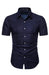 Men's Stylish Graphic Print Polyester Short Sleeve Shirt - Comfort and Trendy Design