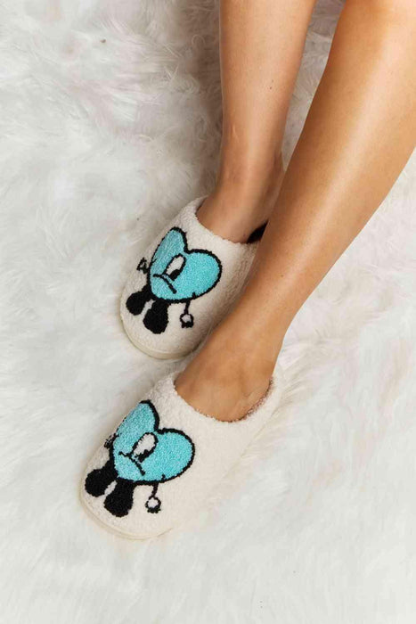 Charming Heart Print Plush Fleece Slippers - Indulge in Cozy Bliss