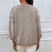 Lace-Up Detail Cozy Knit Sweater with Elegant Round Neck