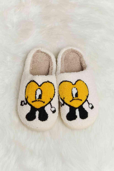 Charming Heart Print Plush Fleece Slippers - Indulge in Cozy Bliss