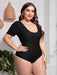 Beach Babe Plus-Size Curve Embrace Scoop Neck Swimsuit