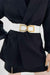 Chic Elastic PU Leather Belt with Stylish Double D Buckle