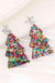 Festive Acrylic Christmas Tree Dangle Earrings