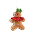 Festive Gingerbread Man Holiday Decor - Quirky Christmas Bauble