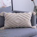Bohemia Beige Linen Cotton Pillow Cover with Tassels