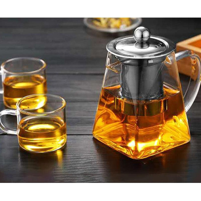 Square Glass Teapot Set - Elevate Your Tea Time