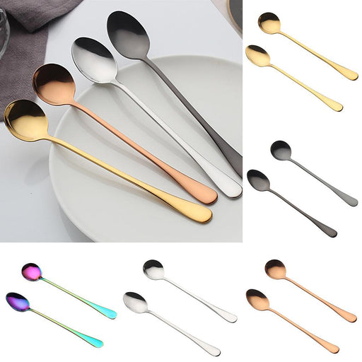 Vibrant Stainless Steel Tea Spoon Set - Elegant Dining Essential