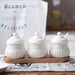 Butterfly Bliss Ceramic Spice Jar Set with Embossed Designs, Spoons, and Lids for Stylish Kitchen Organization