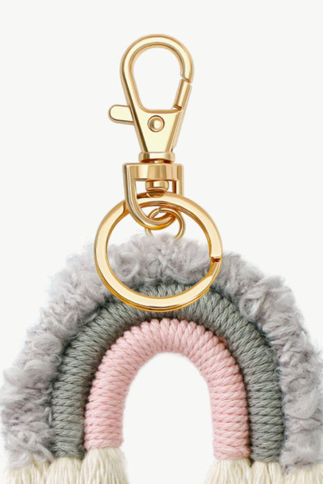 Rainbow Fringe Keychain - Add a Pop of Color to Your Style