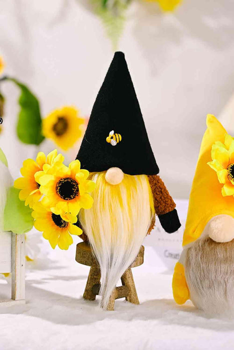 Cheerful Sunflower Gnome Decoration Set for Enchanting Home Vibes