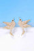 Elegant Avian Drop Earrings with Glass Accents in Zinc Alloy