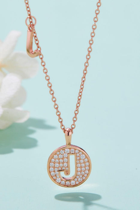 Luxurious Moissanite Gem Pendant Necklace in Sterling Silver & 18K Rose Gold - Elegant Design