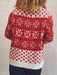 Snowflake Patterned Warm Long Sleeve Sweater