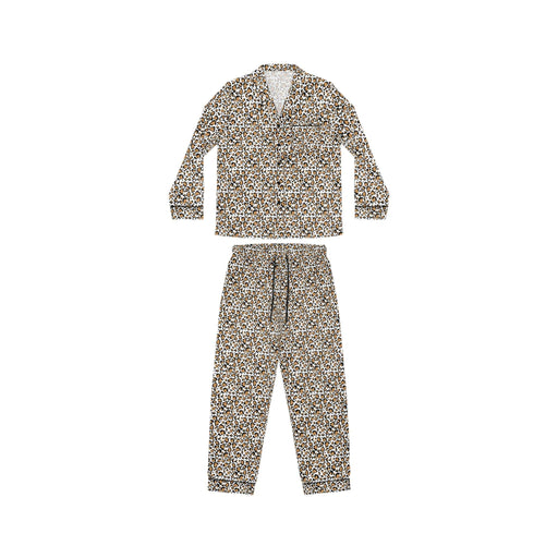 Luxurious Leopard Print Custom Satin Pajama Set for Women