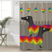 Whimsical Dog Print Shower Curtain
