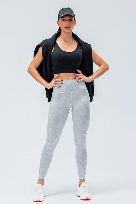 Active Lifestyle Patterned Nylon Spandex Leggings with Enhanced Fit Technology