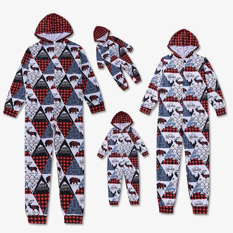 Fashionable Women's Cozy Hooded Jumpsuit with Chic Print