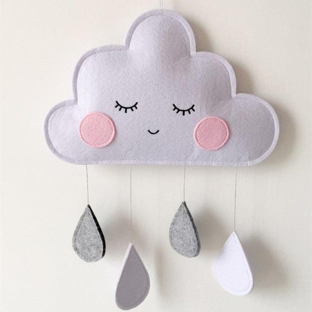 Whimsical Nordic Cloud Raindrop Wall Hanging Ornaments for Children's Room Transformation
