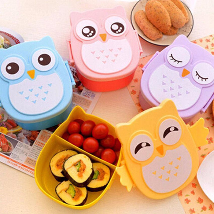 Whimsical Owl Design Leak-Proof Bento Box for Eco-Friendly On-the-Go Lunches