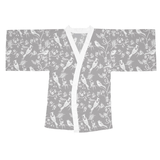 Artistic Japanese Bird Kimono Robe - Luxe Comfort and Elegant Design