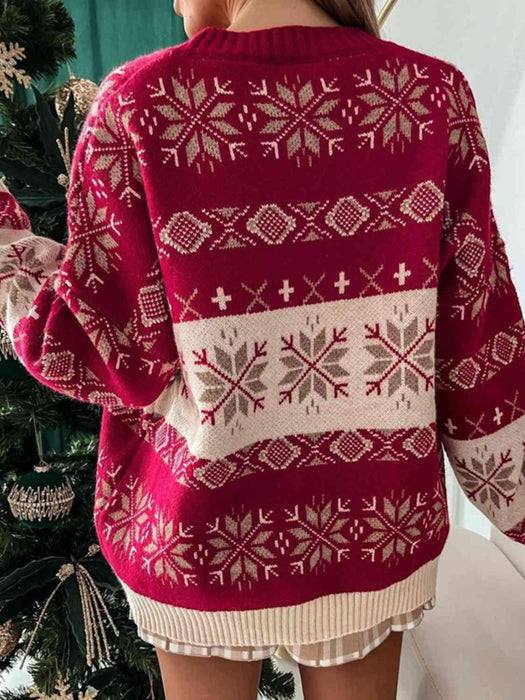 Charming Snowflake Sweater for Effortless Winter Style