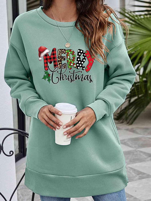 "Joyful Greetings" Christmas Graphic Holiday Sweatshirt