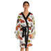 Elegant Japanese-Inspired Kimono Robe with Bell Sleeves
