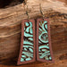 Rustic Wood and Leather Geometric Drop Earrings with Western Influence