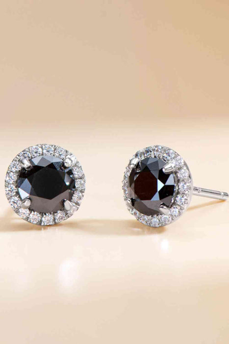 Radiant Platinum-Plated Lab-Created Diamond Earrings with Sparkling Zircon Accents