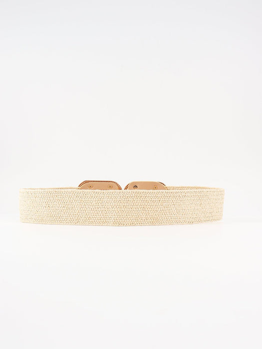 Chic Braided Waist Belt with Textured Design