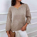 Lace-Up Detail Cozy Knit Sweater with Elegant Round Neck