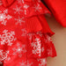 Sweet Snowflake Bow Adorned Baby Romper Set